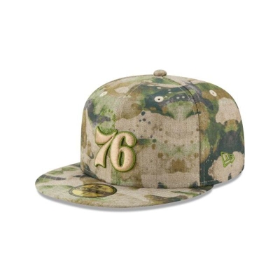 Sapca New Era Philadelphia 76ers NBA Abstract Camo 59FIFTY Fitted - Maro